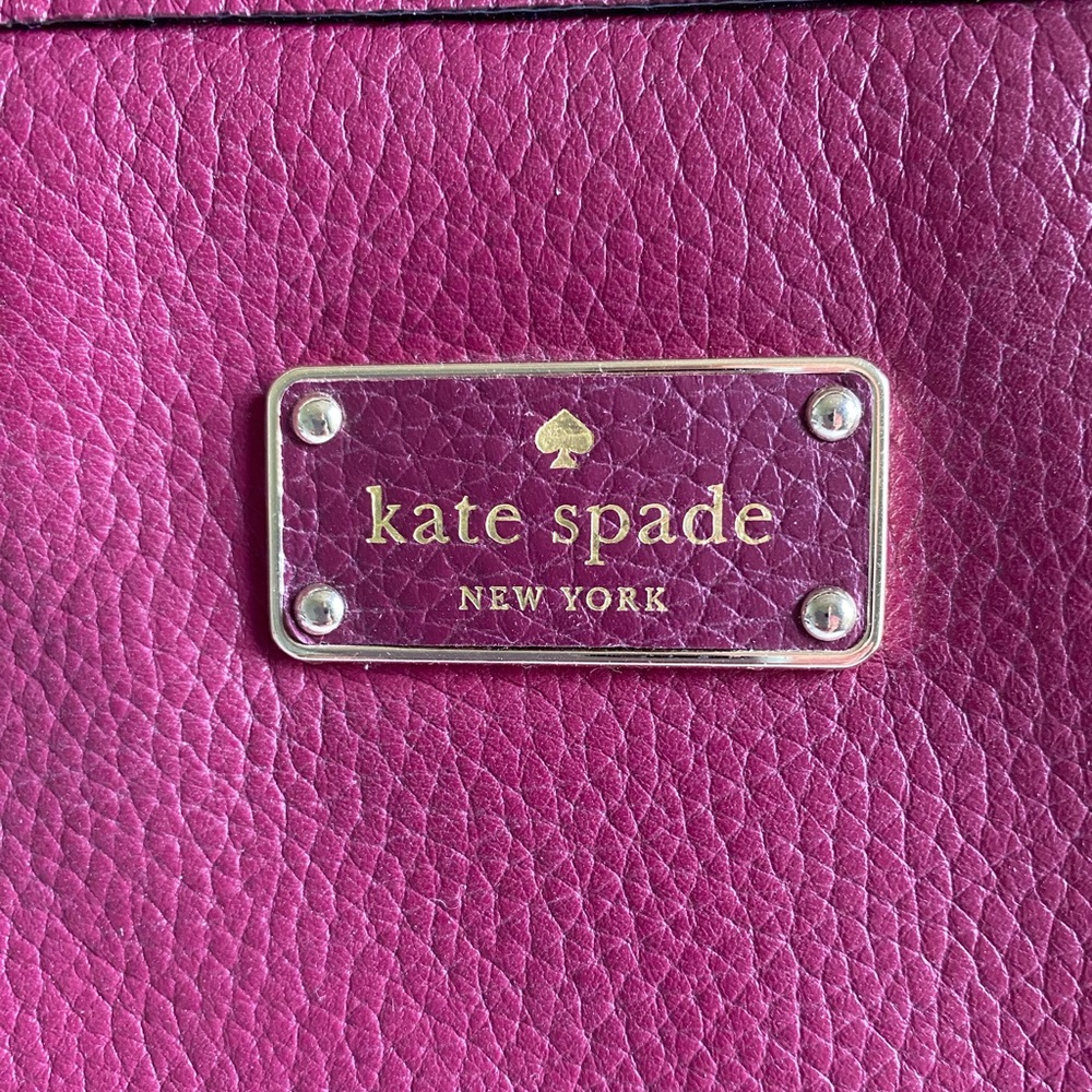 Kate Spade maroon Leather tote Bag